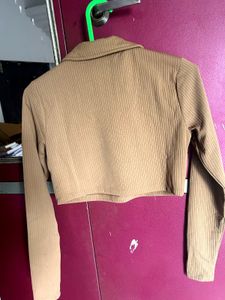 Ribbed Cropped Long Sleeve Top