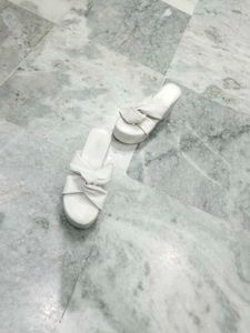 Stylish White Platform Sandals