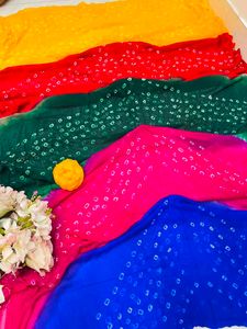 Vibrant Bandhani Saree