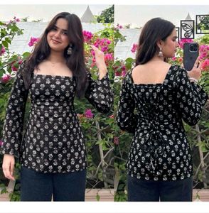 Stylish Black Printed Kurta