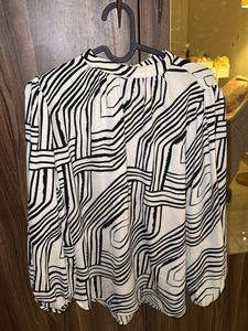 WESTSIDE WARDROBE Abstract Print High Neck Blouse