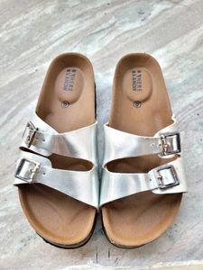 Stylish Silver Buckle Sandals