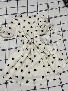 Heart Print Mini Dress