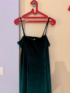 Green Velvet Dress In Size M
