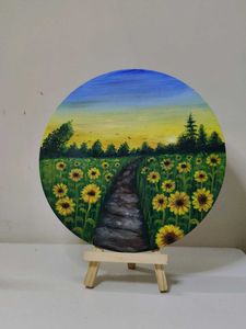 Original Sunflower Field Painting