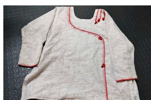 Elegant White Chikankari Kurta