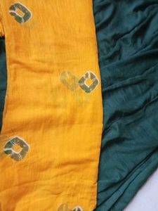 Yellow &amp; Green Ethnic Lehenga Choli Set