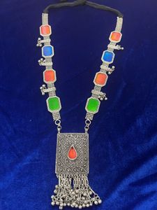 Classic Afghani Colorful Stone Necklace
