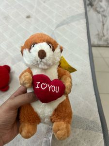 Cute Meerkat Plush Toy with Heart