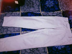 Beige Straight Leg Trousers