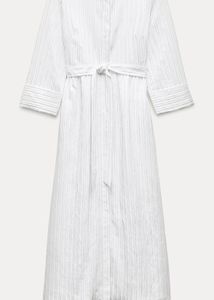 New One Zw Collection Stripped Shirt Dress