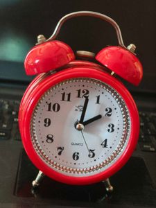 Retro Red Twin Bell Alarm Clock