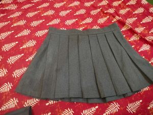Pleated Grey Skirt