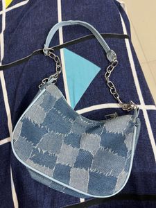 Denim Patchwork Shoulder Bag