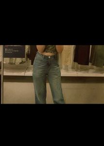 Blue Wide Leg Jeans