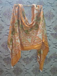 Orange Paisley Print Dupatta of 1