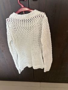 Crochet Knit Long Sleeve Top