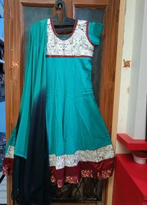 🇳🇿💫💗 Teal Anarkali Kurti With Dupatta
