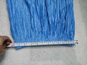 Blue Crinkle ❤️Wide Leg Palazzo Pants