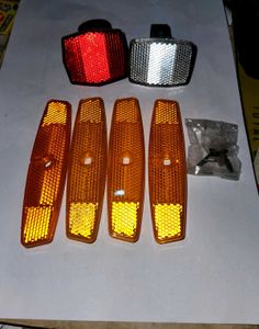 Bike Reflectors &amp; Red Taillight Set