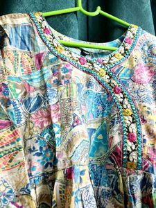 Vibrant Patchwork Kurta with Pathani P