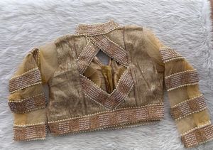 Sparkling Gold Sequin Blouse