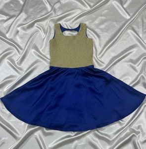 Sparkly Gold & Blue Dress
