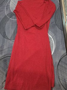 Sparkly Red Wrap Dress