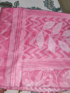 Pink Floral dress material