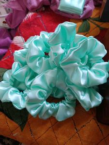 Set of 12 Satin Scrunchies