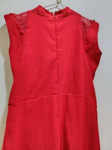 😍Chic Red🍒 Sleeveless Dress ✨with Studs