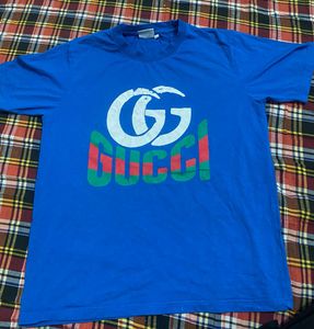 Blue Gucci Logo T-Shirt