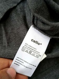 CELIO Grey V-Neck T-Shirt