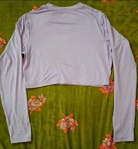 SHEIN Long Sleeve Crop Top