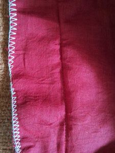Red Floral Print Saree with Embellished Border