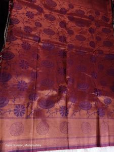 Elegant purple Floral Saree