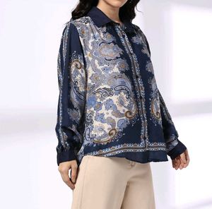 Stylish Paisley Print Button-Down Shirt
