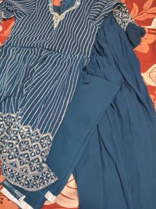Elegant Blue Embroidered Salwar Suit