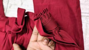 Maroon Elastic Waist Pants