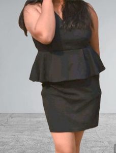 Black Peplum Dress