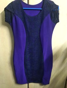 Stylish Purple Bodycon Dress (L)