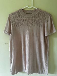 Elegant Purple Blouse with Decorative Buttons