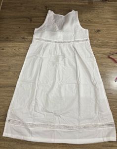 White Cotton Midi Dress