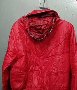 Red Quilted Puffer Jacket