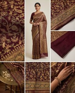 Elegant  Wine  colour  Saree