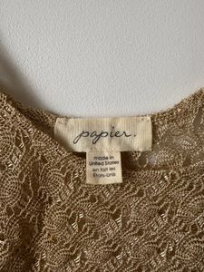 Gold Crochet Tank Top