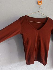 Long Sleeve V-Neck Top