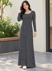 Classic Striped Maxi Dress