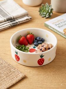 Cute Strawberry Ceramic  pasta Bowl