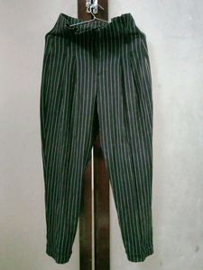 Striped High-Waisted Pants